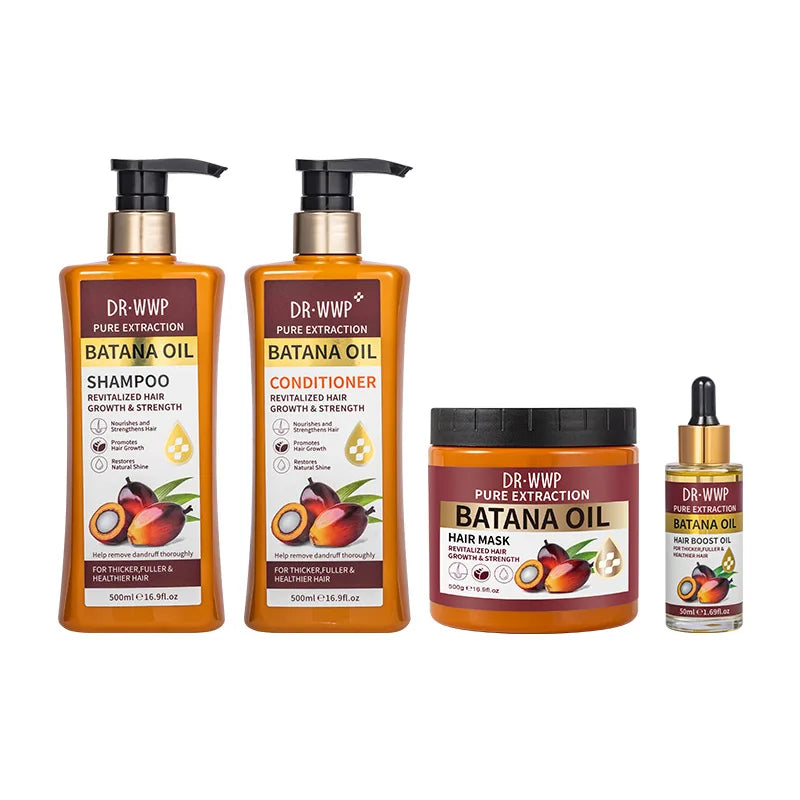 500ml Batana Oil Shampoo and Conditioner Set for Hydrating Care, Softening Hair, and Improving Dryness and Frizz Peaceful Pleasures Health and Wellness