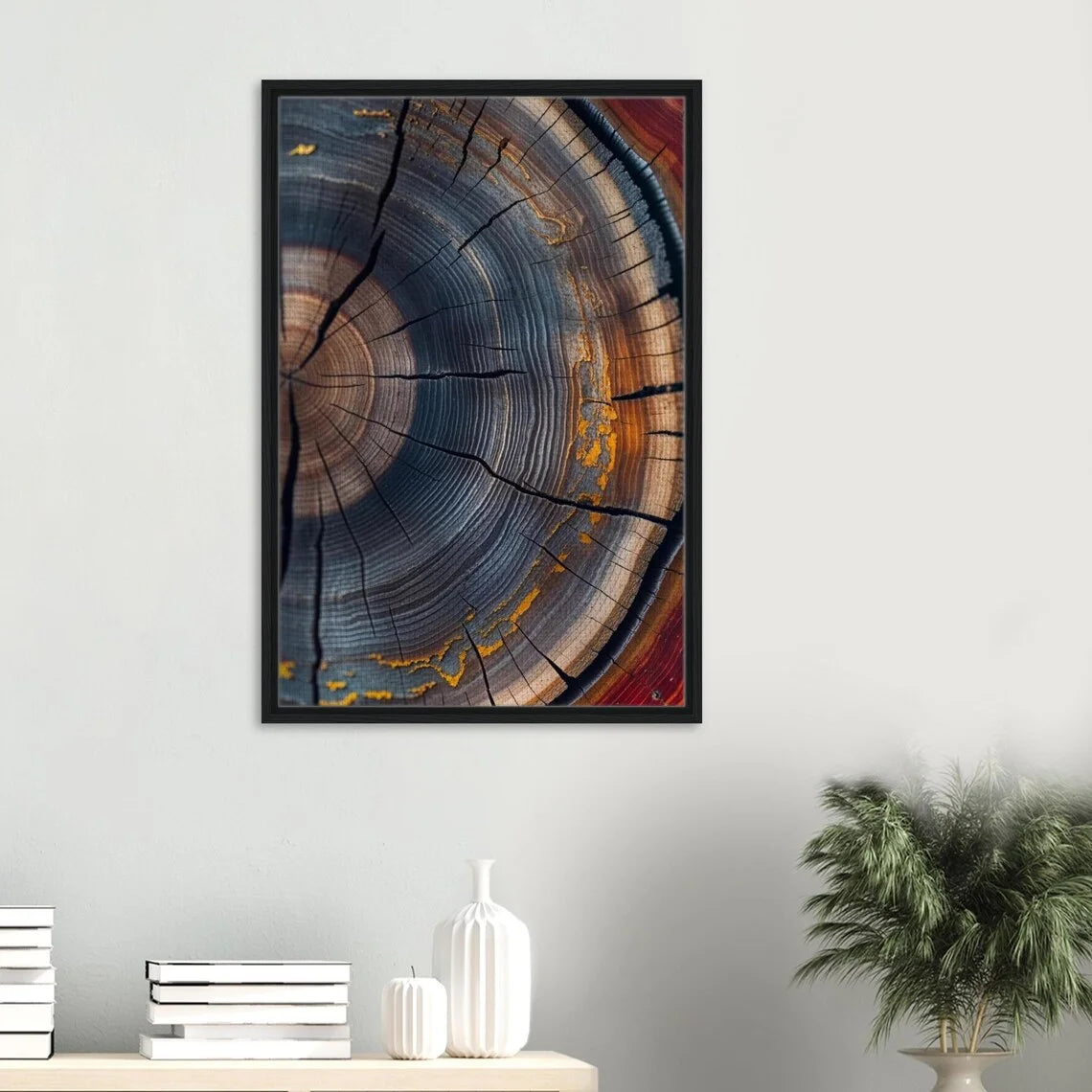 Abstract Tree Ring Canvas Wall Art | Modern Minimalist Decor Canvas Wall Art Peaceful Pleasures Health and Wellness WS9123-7 50x70cm Unframed