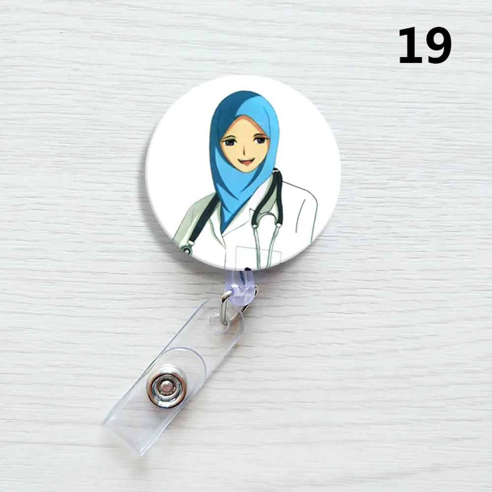 Nurse Exhibiton ID Name Card Badge Reel Doctor Clips Office Supplies Card Holder Clip Badge Holder Clip Name Card Holder Peaceful Pleasures Health and Wellness 19