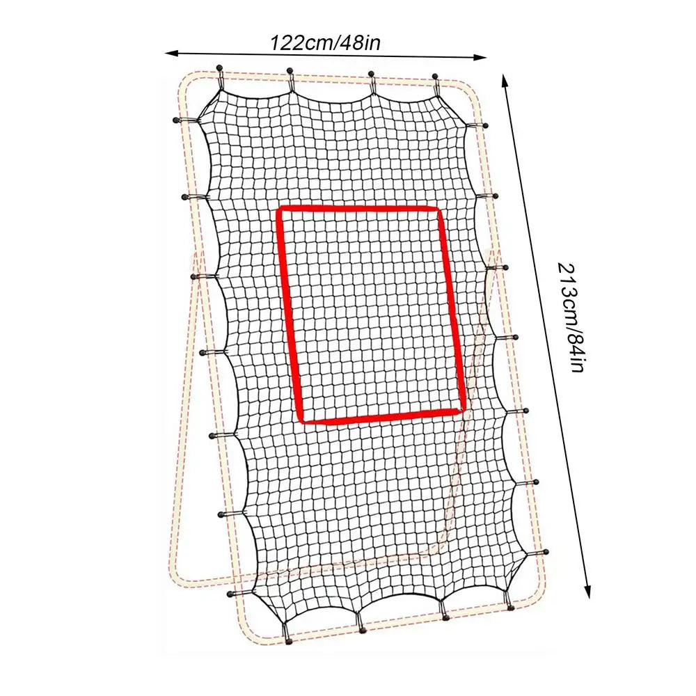 Portable Volleyball Rebounder Net with Target Rings | 7x4ft