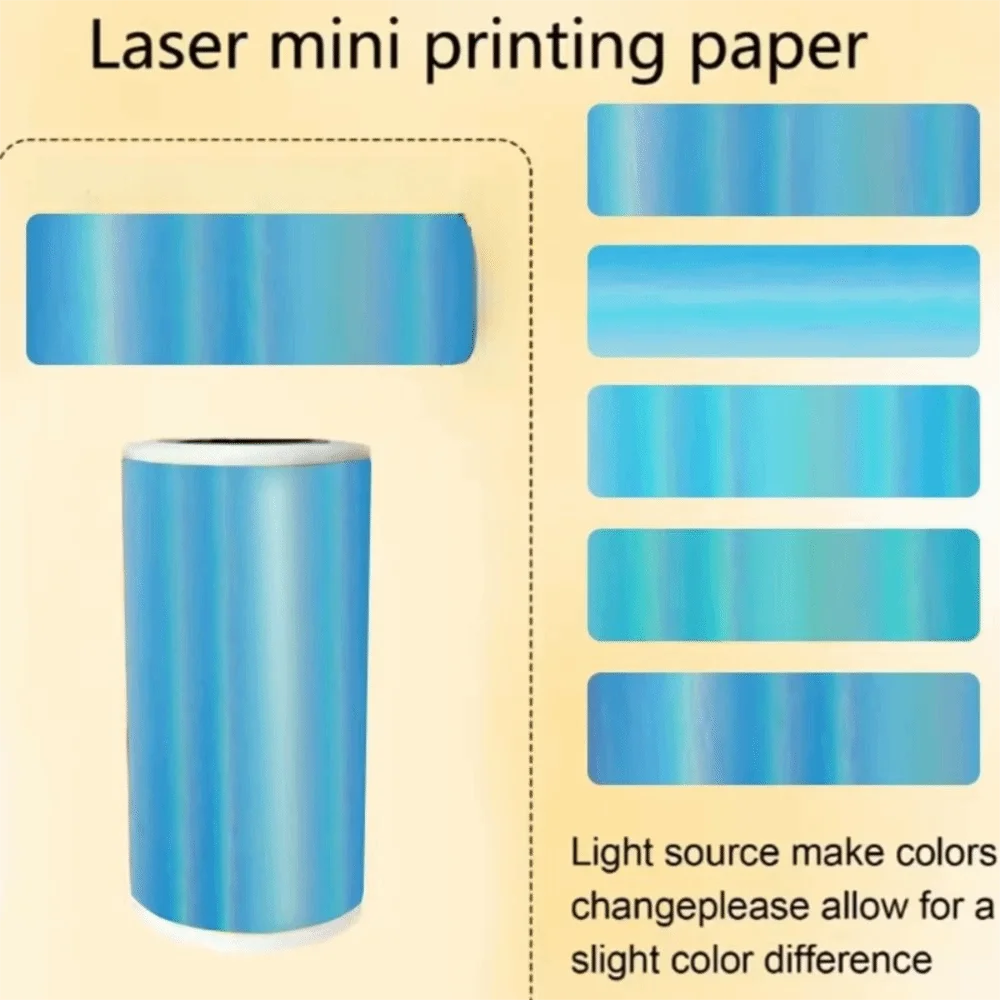 HD Color Thermal Printer Papers Glossy Vibrant Colors Holographic Thermal Paper Premium Smooth Finish Glitter Effect Peaceful Pleasures Health and Wellness