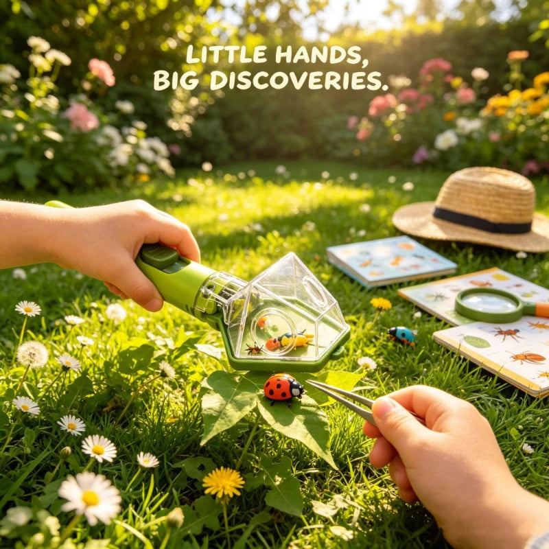 Multifunctional Portable Insect Catcher Safe Release Mechanism Push Type Handheld Insect Trap Comfortable Grip Garden Accessory Peaceful Pleasures Health and Wellness