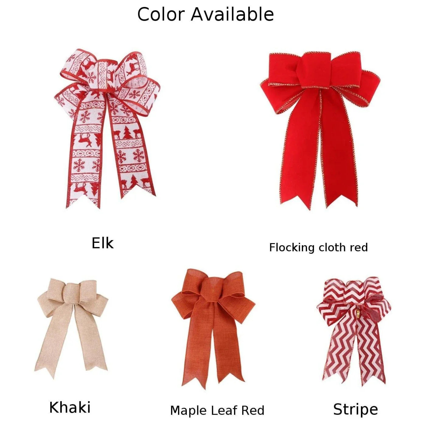 Cloth Bowknot Ribbon – Christmas Tree & Holiday Decor