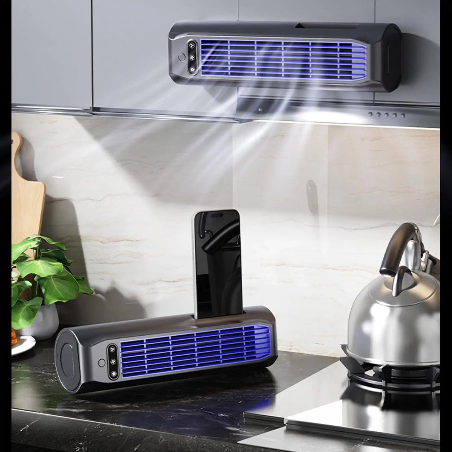 Desk Tower Fan Cordless 3 Speed Adjustment Household Desktop Fan for Women Men Students Travelers Home Apartment Study Bedroom Peaceful Pleasures Health and Wellness