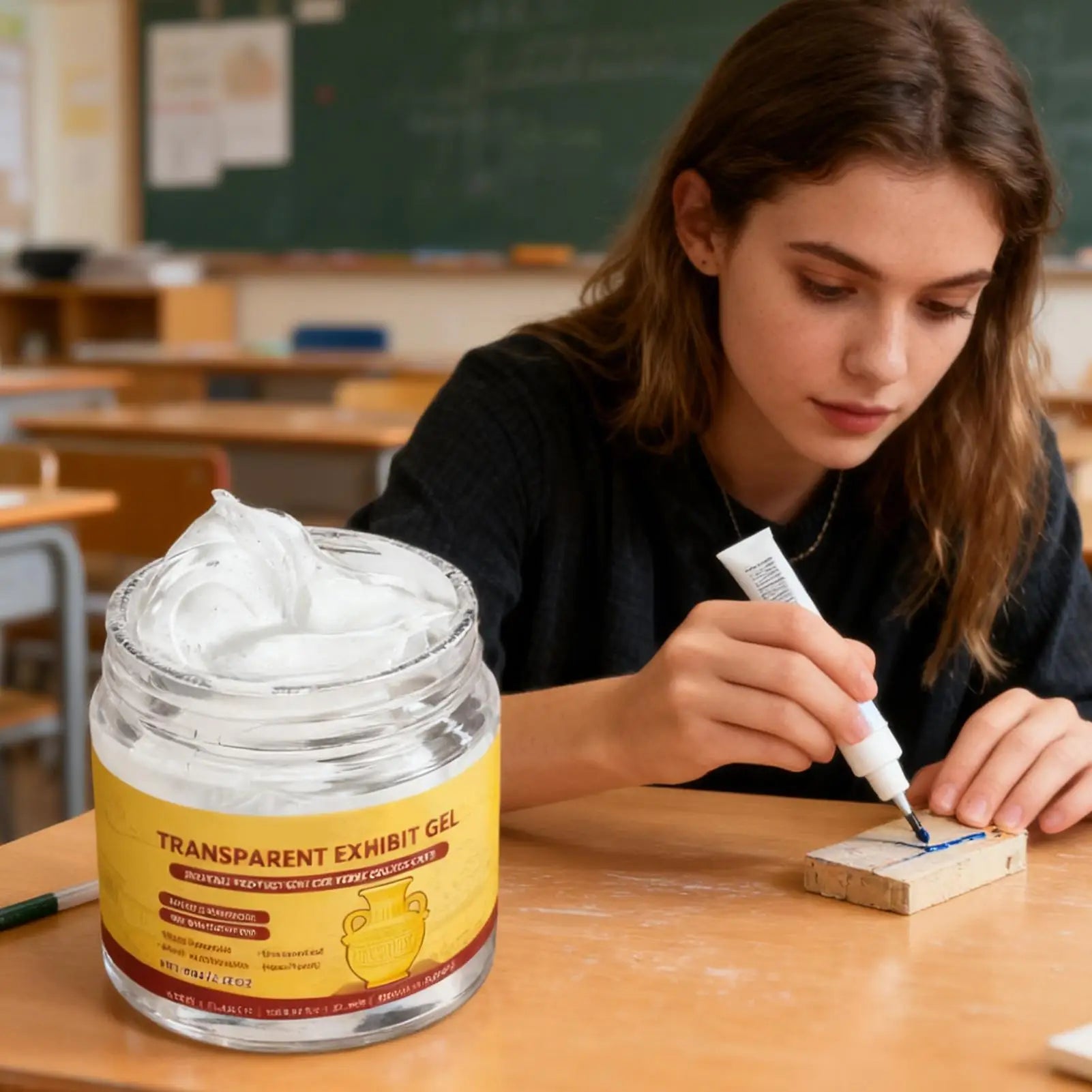 60g Museum Gel Clear Removable Glue Adhesive Museum Wax for Antiques Glass Ceramics Figures Decorations Conservation Art Gallery Peaceful Pleasures Health and Wellness