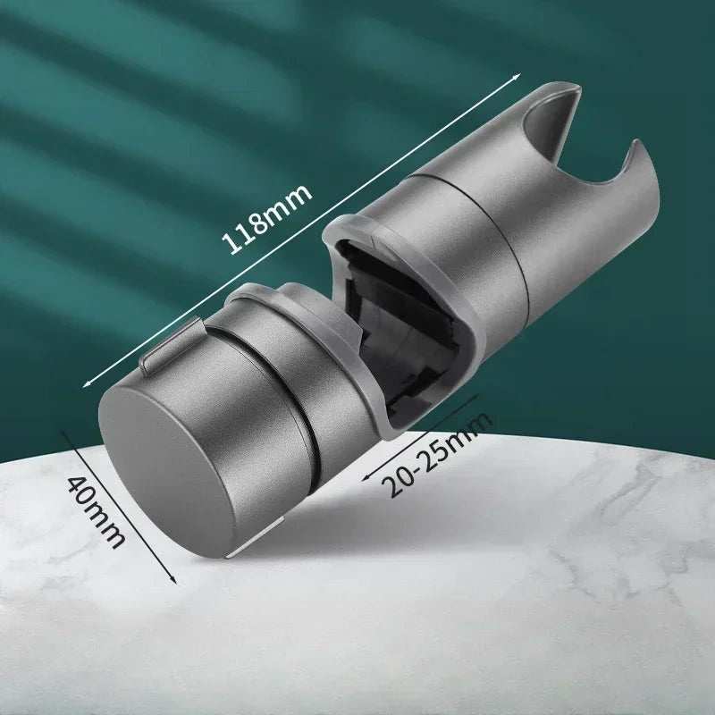 Hot Universal Shower Head Holder Adjustable 18~25mm ABS Chrome Shower Rail Holder Bathroom Accessories Shower Mounting Brackets Peaceful Pleasures Health and Wellness grey