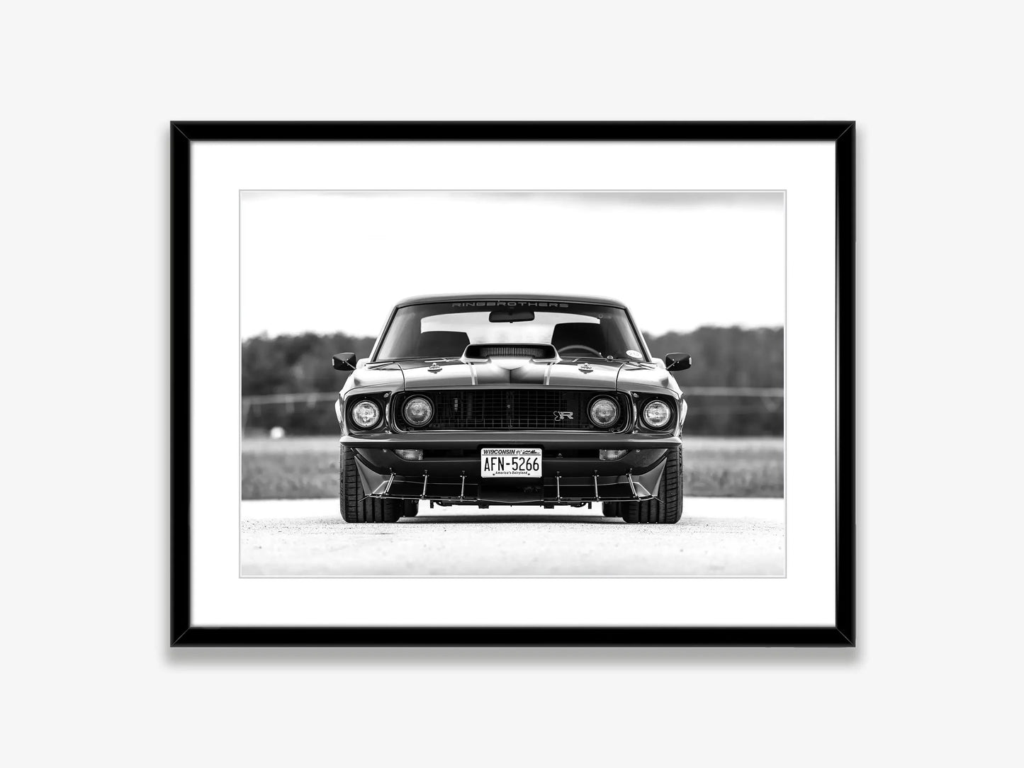 Black and White Ford Mustang Classic Luxury Car Poster Canvas Painting Print Wall Art Picture for Living Room Shopstore Decor Peaceful Pleasures Health and Wellness 13 55x75cm