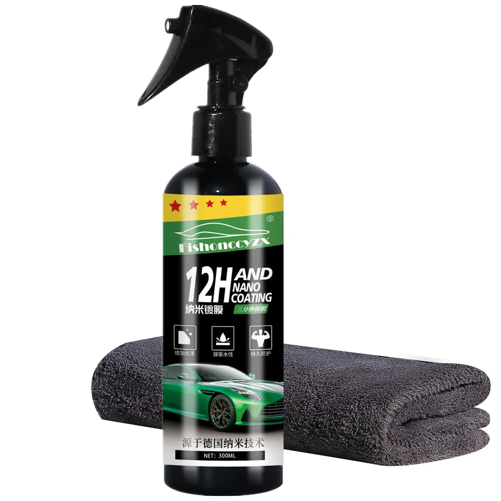 12H Nano Ceramic 500ml Car Coating Auto Detailing Products Liquid Spray Polish Wax Film Paint Care Protector Kit Accessories Peaceful Pleasures Health and Wellness 300ml