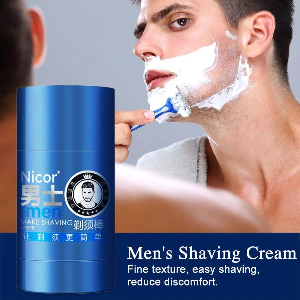 Mint Scent Men's 2-in-1 Shaving & Cleansing Cream Stick – Hydrating Beard Shave Foam 40g Peaceful Pleasures Health and Wellness