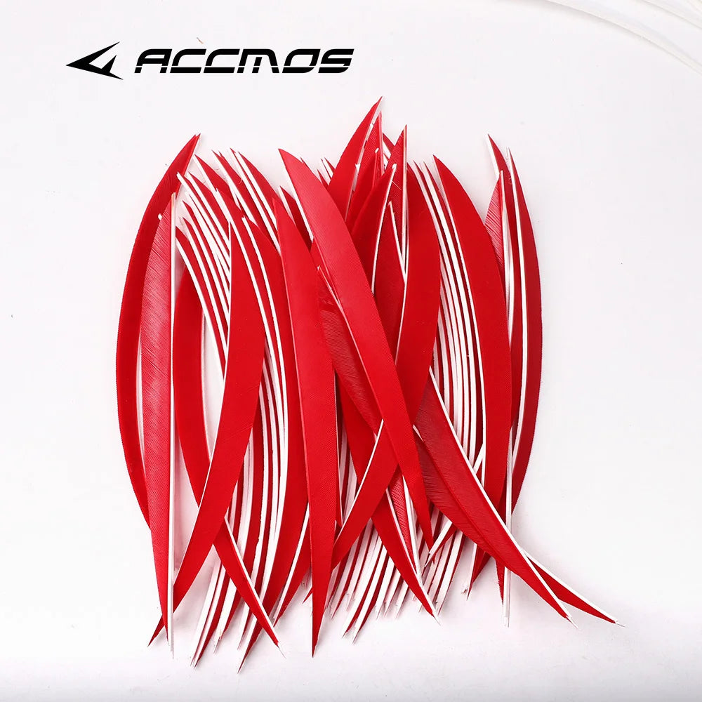 7-inch Feathers White Black Red Arrow Plumas Archery Shafts Hunting