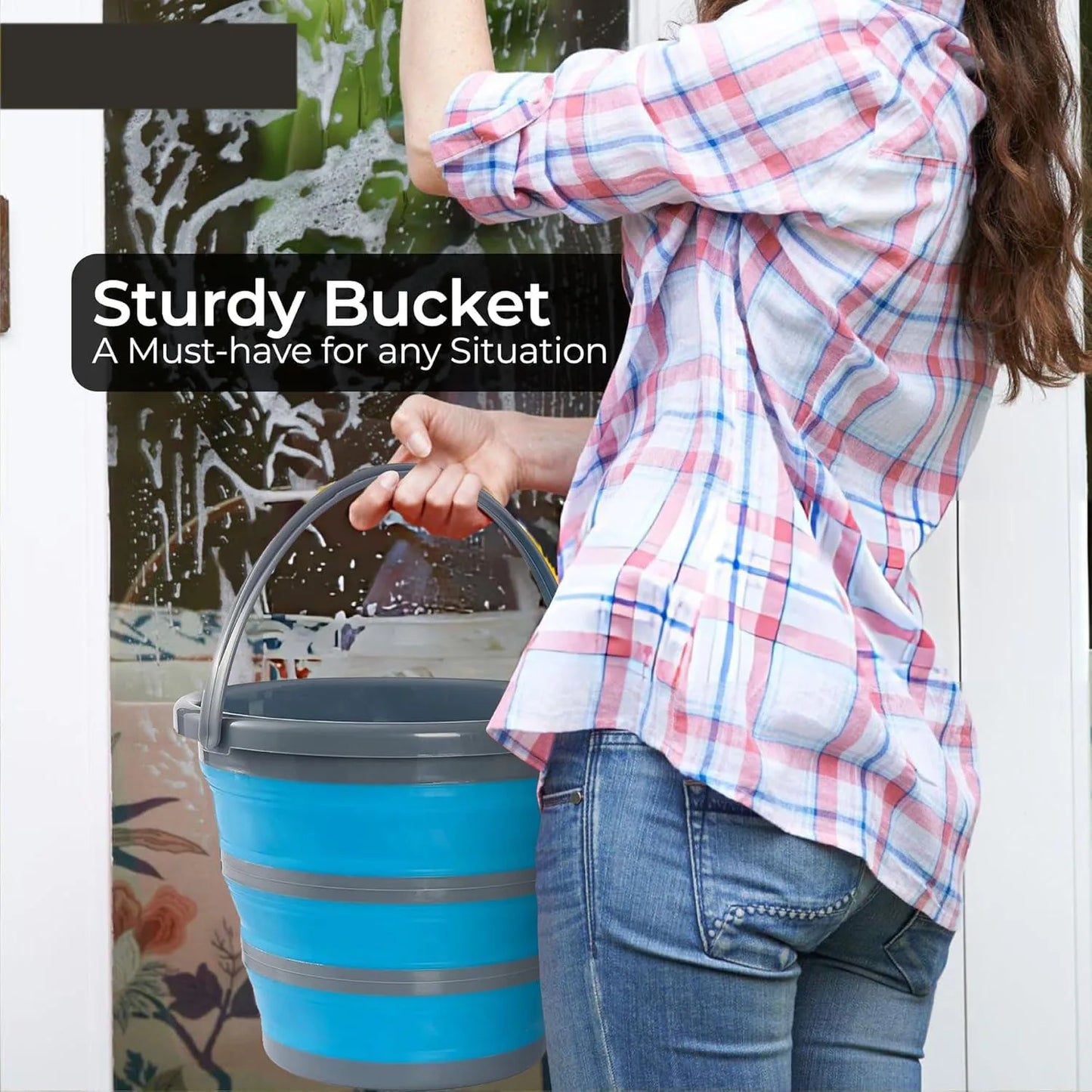 10L Foldable Water Bucket | Portable for Fishing, Travel & Cleaning