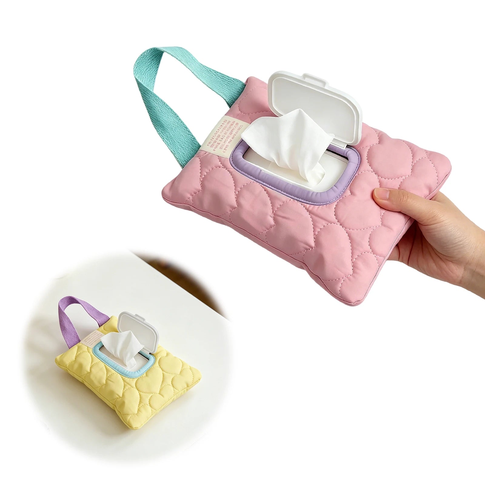 Car Tissue Box Holder Waterproof Hanging Baby Wipe Pouch for Stroller Headrest Portable Travel Paper Organizer Bag Accessory Peaceful Pleasures Health and Wellness