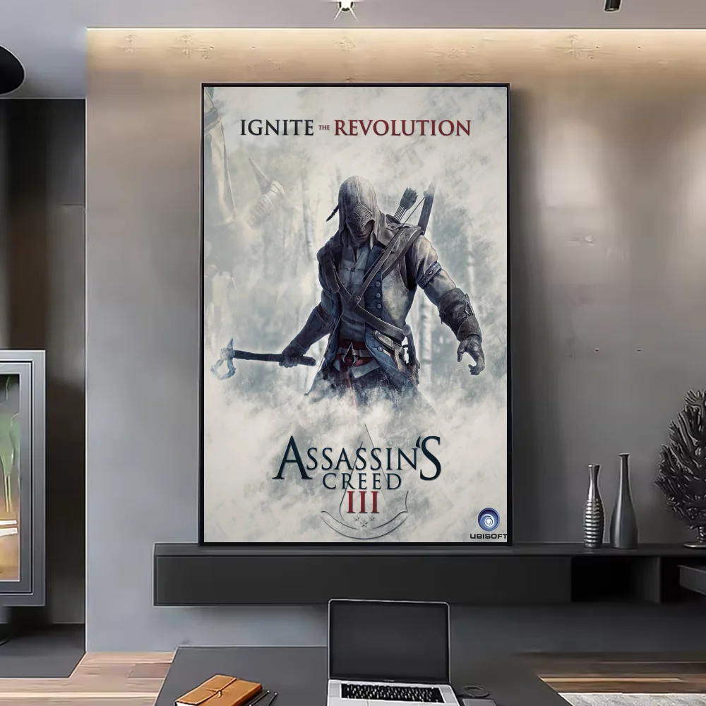 Assassin's Creed HD Poster Waterproof PVC Wall Art Decor Wall Art Poster Peaceful Pleasures Health and Wellness z3 40X50cmNoframe