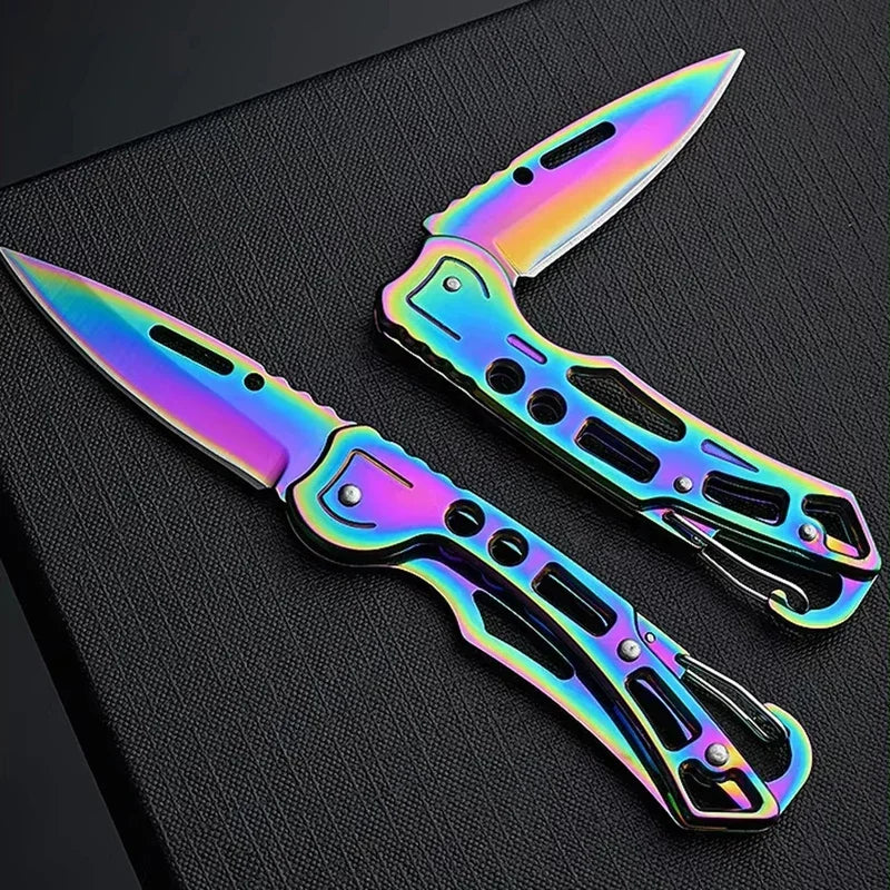 Folding Pocket Knife Stainless Steel Survival Hunting Camping Fishing Portable Fruit Carrying Outdoor Tools Survival Hand Tools Peaceful Pleasures Health and Wellness