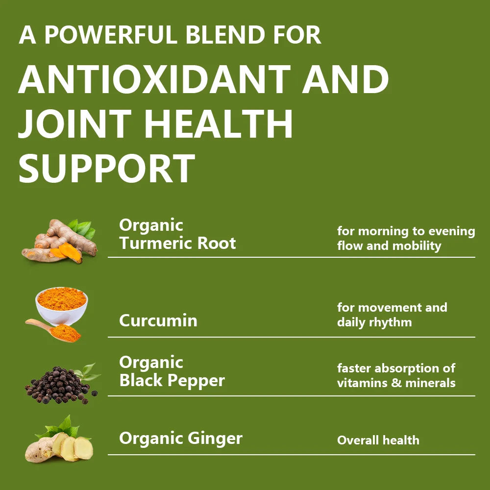 Turmeric Curcumin with Black Pepper,with 95% Curcuminoids,Extra Strength Turmeric,Enhanced Absorption,Joint Support Supplement Peaceful Pleasures Health and Wellness