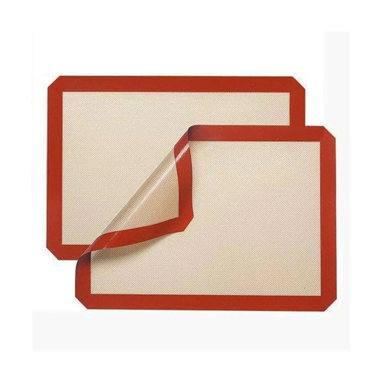 Non-Stick Silicone Baking Mat with Red Border, Reusable and Heat-Resistant, Easy to Clean, Ideal for Every Home Baker's Kitchen Peaceful Pleasures Health and Wellness