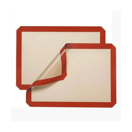 Non-Stick Silicone Baking Mat with Red Border, Reusable and Heat-Resistant, Easy to Clean, Ideal for Every Home Baker's Kitchen Peaceful Pleasures Health and Wellness