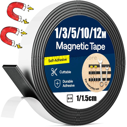 Self-Adhesive Cuttable Rubber Magnetic Tape Strip for DIY & Home Magnetic Tape Strip Oasis Select