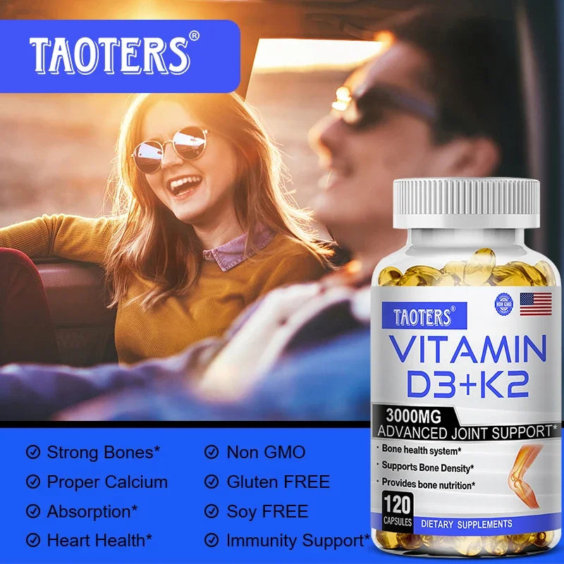 3000 mg Vitamin D3+K2 Health Supplement - Calcium Supplement for Bone Precision and Overall Health Peaceful Pleasures Health and Wellness
