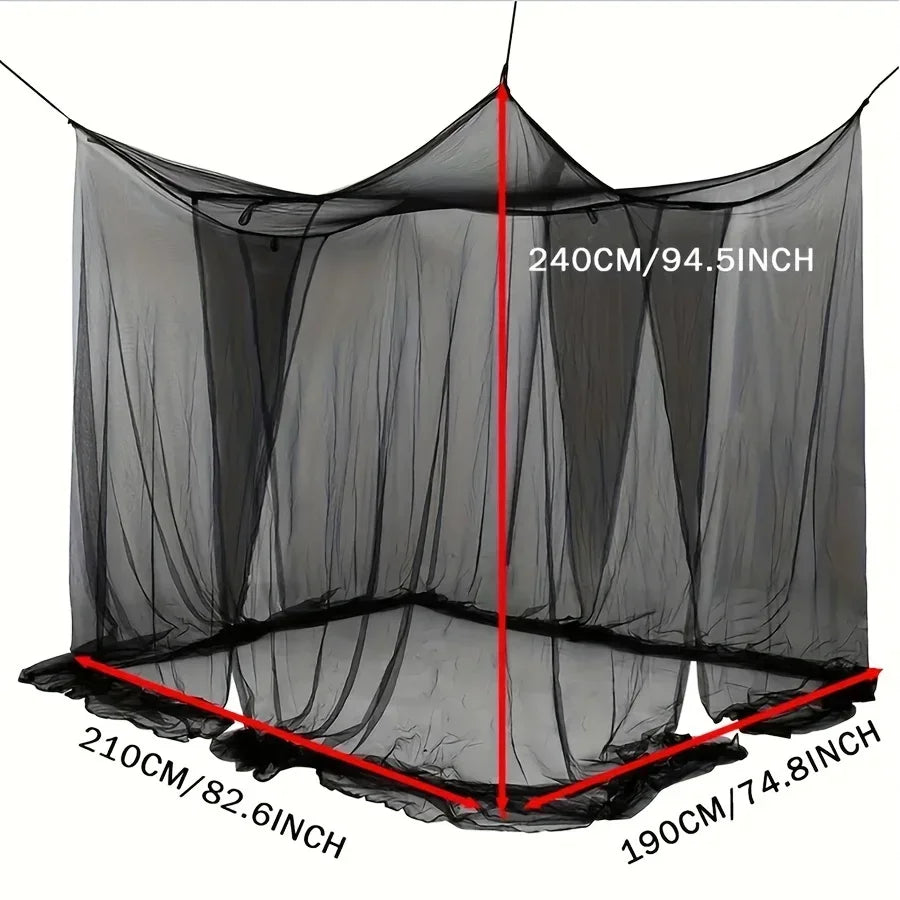 Large Four-Door Mosquito Net | Breathable Camping Insect Net