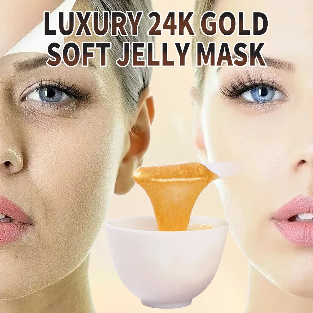 24K Gold Anti-Aging Jelly Mask Powder – Peel-Off Hydro Face Mask