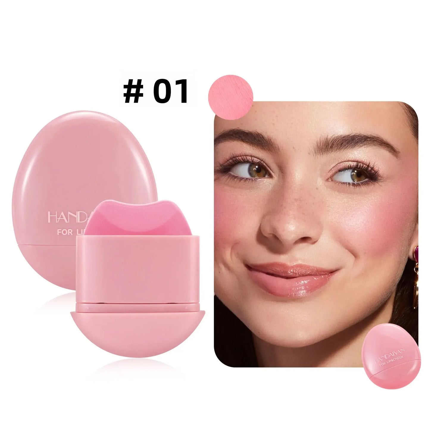 HANDAIYAN 2-in-1 Cream Blush Stick – Lip & Cheek Waterproof