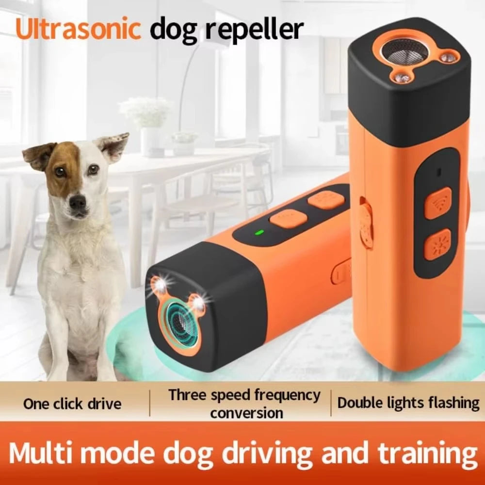 Rechargeable Ultrasonic Dog Barking Deterrent Trainer Anti Barking Control Device For Pet Behavior Correction Training Tool Peaceful Pleasures Health and Wellness