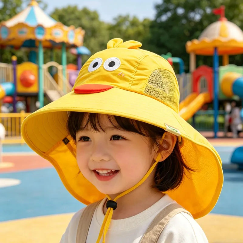 Kids Wide Brim UV Sun Hat | Boys & Girls Bucket Cap