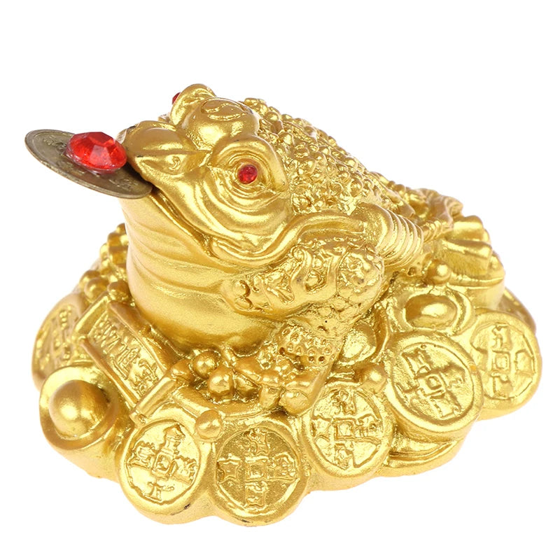 Feng Shui Money Frog Toad Coin Statue | Lucky Fortune Ornament