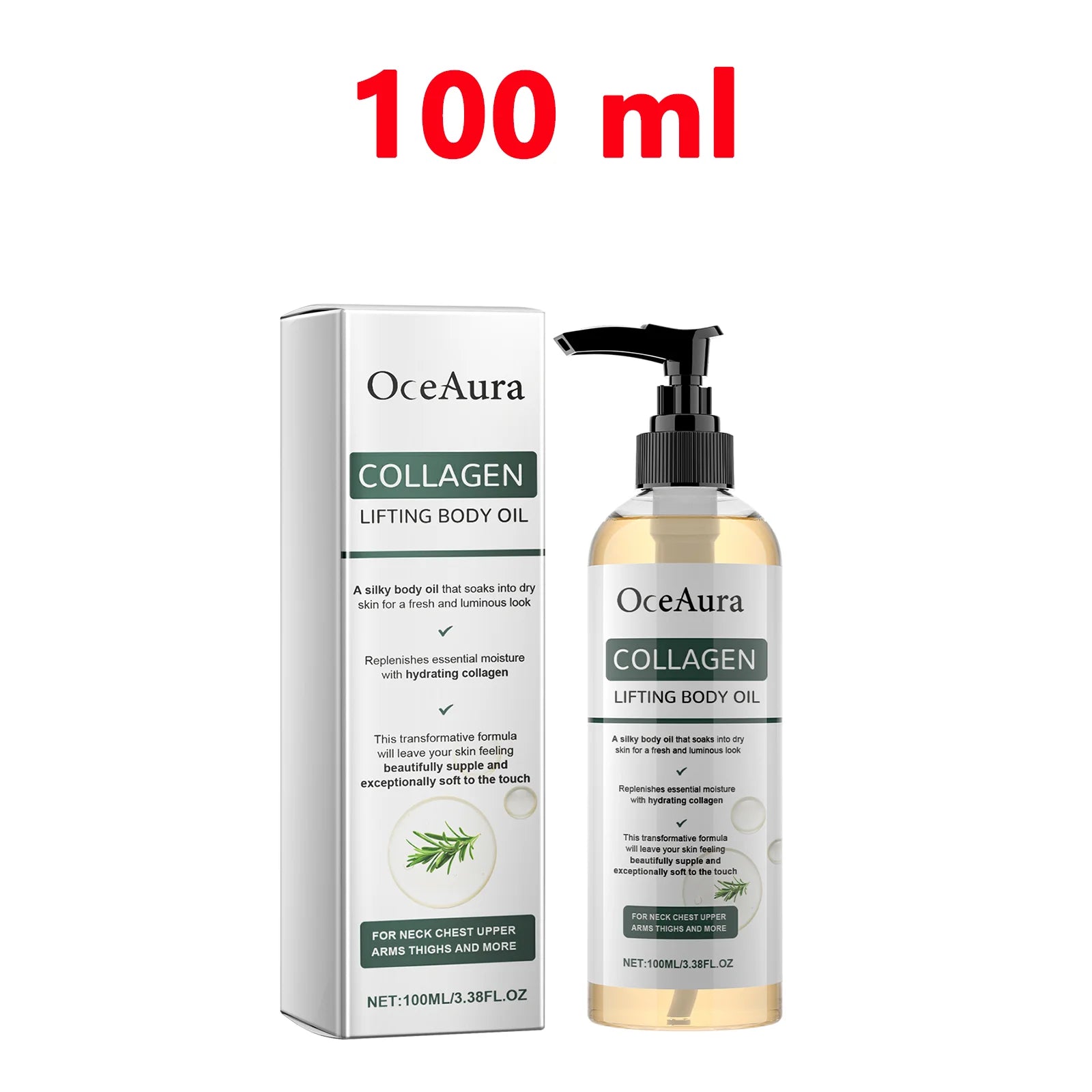OceAura Collagen Firming Body Oil – Tighten & Hydrate Skin Collagen Body Oil Peaceful Pleasures Health and Wellness 100ml