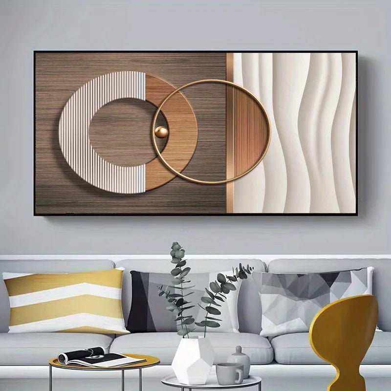 Frameless Modern Abstract Canvas Wall Art Large Modern Painting, Geometric Wall Art, Minimalist Canvas, Large Canvas Wall Art Peaceful Pleasures Health and Wellness ZLH4926 90x180cm No Frame