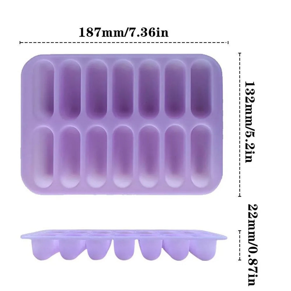 14-Grid Non-Stick Silicone Sausage & Hot Dog Mold with Lid