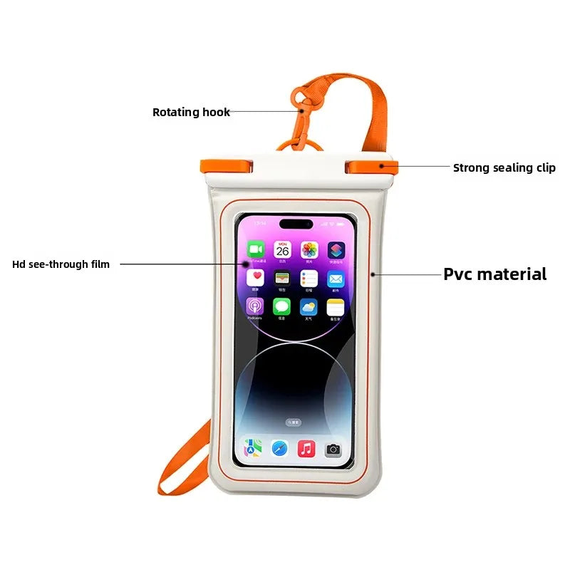 IPX8 waterproof phone pouch for swimming bag phone waterproof case mobile phone waterproof pack floating phone case under water Peaceful Pleasures Health and Wellness