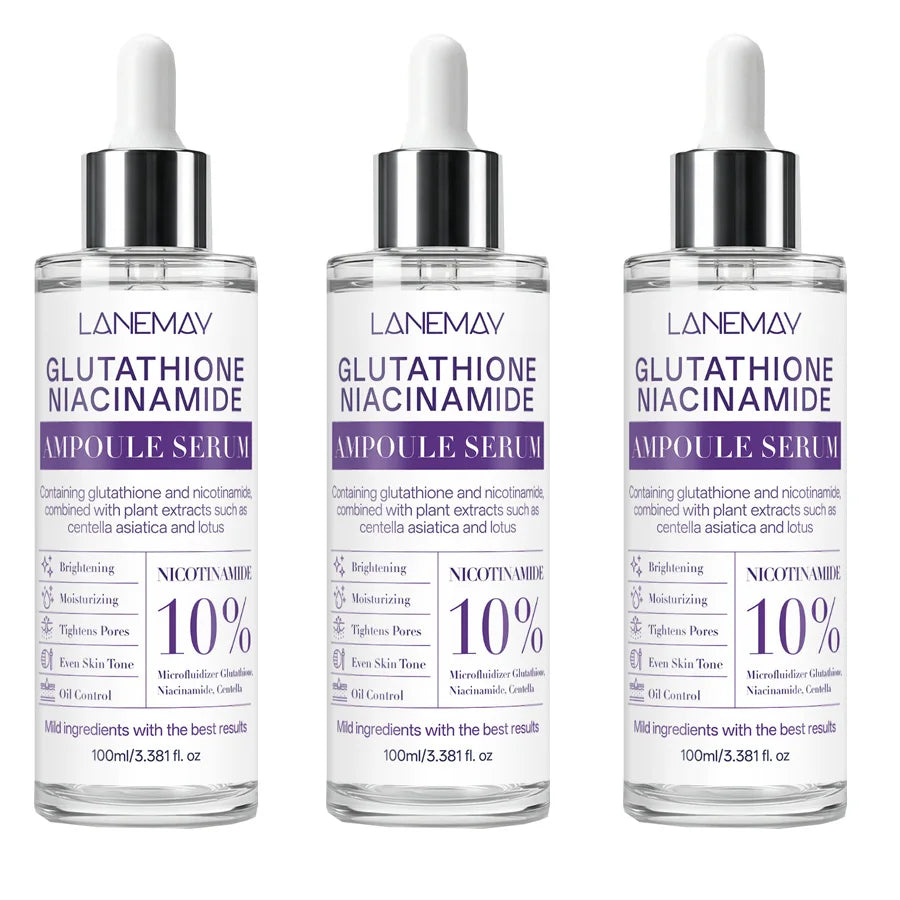 100ml Whitening Ampoule Essence, Glutathione Anti-Aging Essence, Niacinamide Brightening Essence Korean Skincare Products Peaceful Pleasures Health and Wellness 90ml