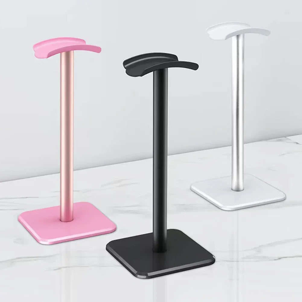 Aluminium Alloy Headphone Stand Rack Space Saving Desktop Organizer Display Earphone Mount Hanger Headset Support Stand Peaceful Pleasures Health and Wellness