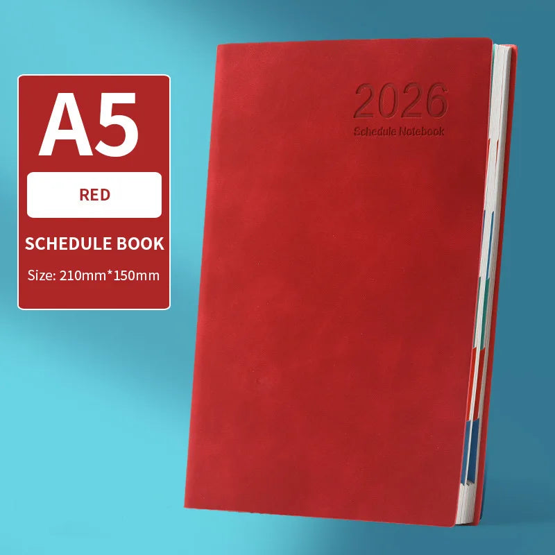2026 Daily Planner A5 Notebook | Lined Time Management Diary
