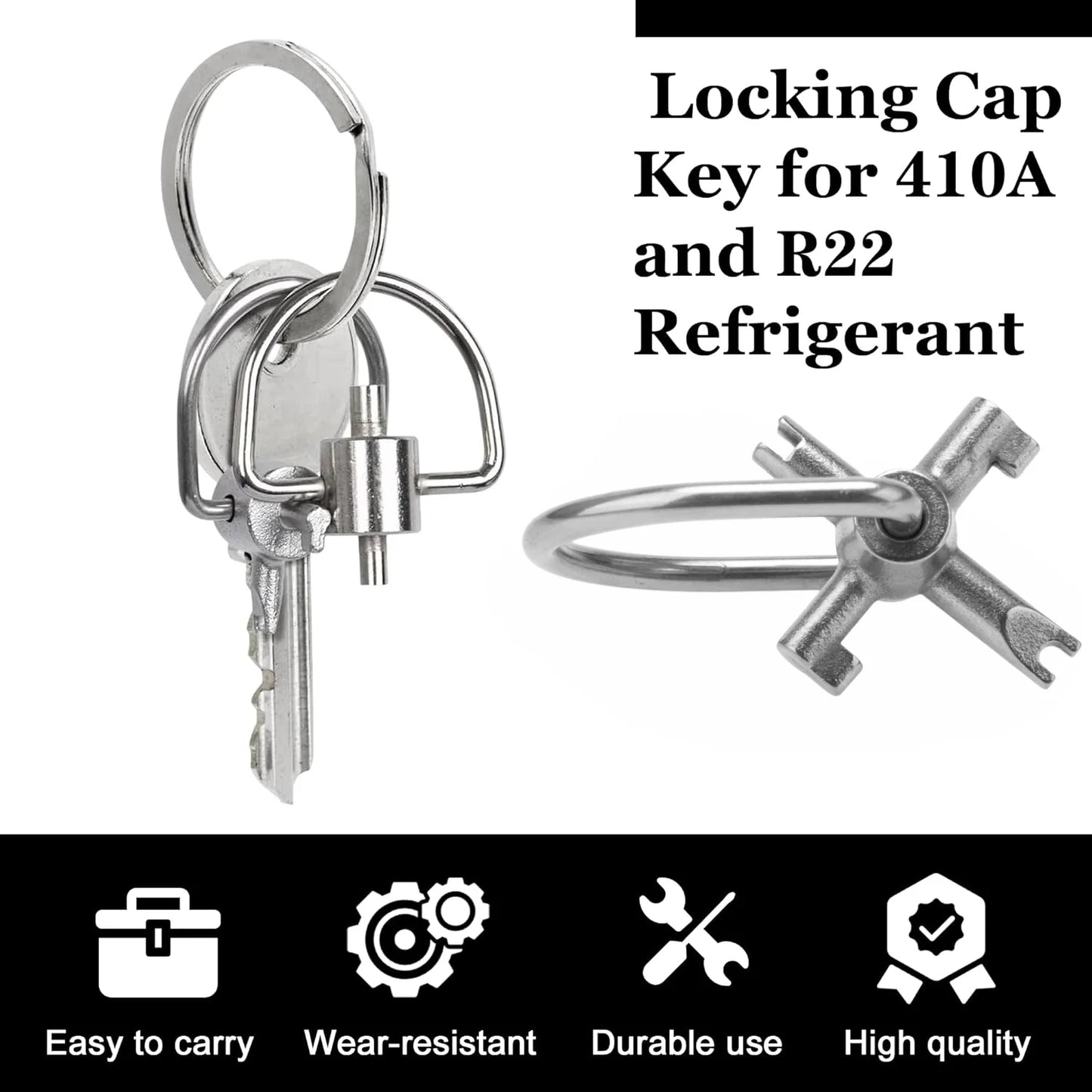 HVAC Locking Caps Key 410A R22 Refrigerant Safety Installation