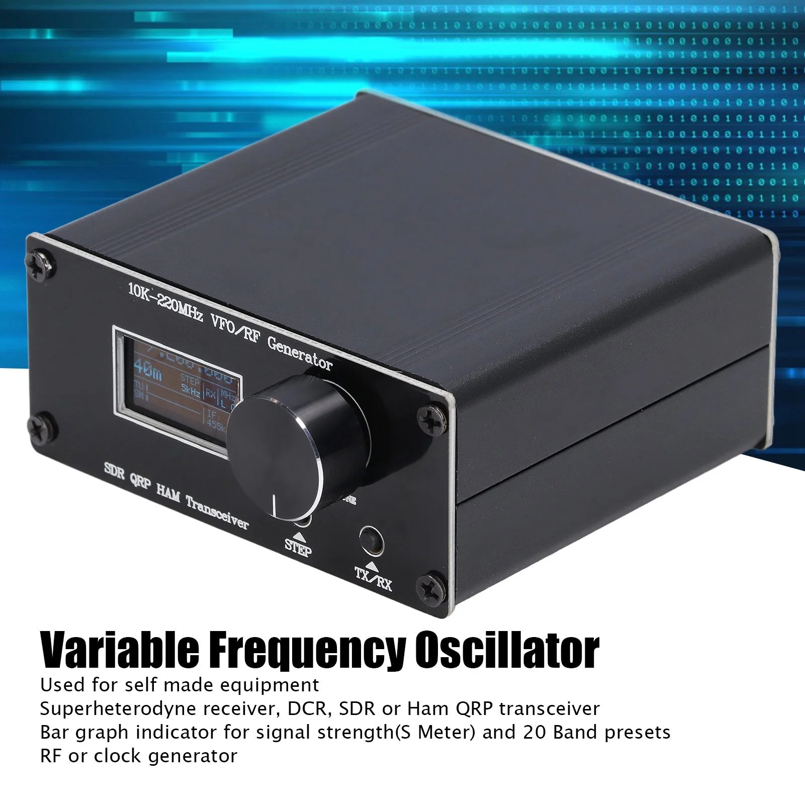 QRP HF Transceiver HAM Variable Frequency Oscillator VFO RF Generator 10K‑220MHz Variable Frequency Oscillator Transceiver Peaceful Pleasures Health and Wellness