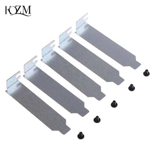 5-Pack PCI Slot Covers – Silver Metal PC Case Blanking Plates PC Case Accessory Oasis Select