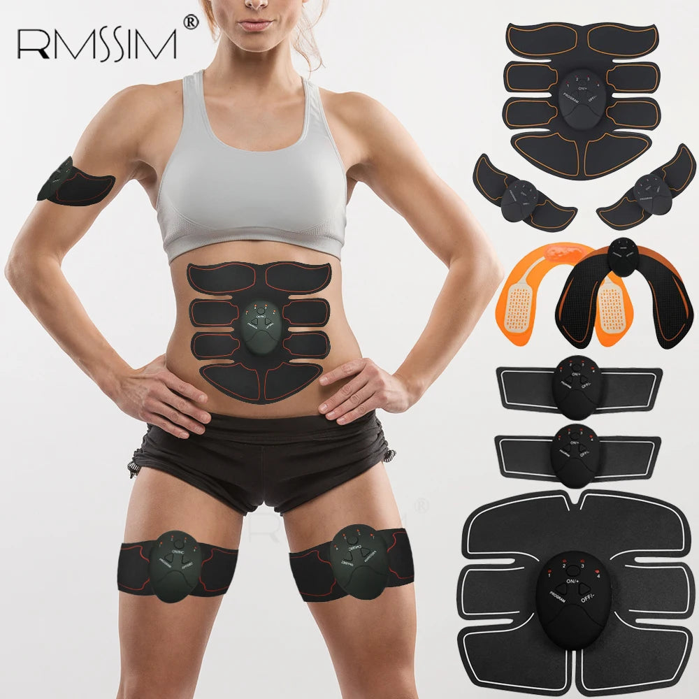 Abs Trainer EMS Abdominal Muscle Stimulator Wireless Electric Toning Belt USB Recharge Weight Loss Home Gym Fitness Equiment Hot Peaceful Pleasures Health and Wellness