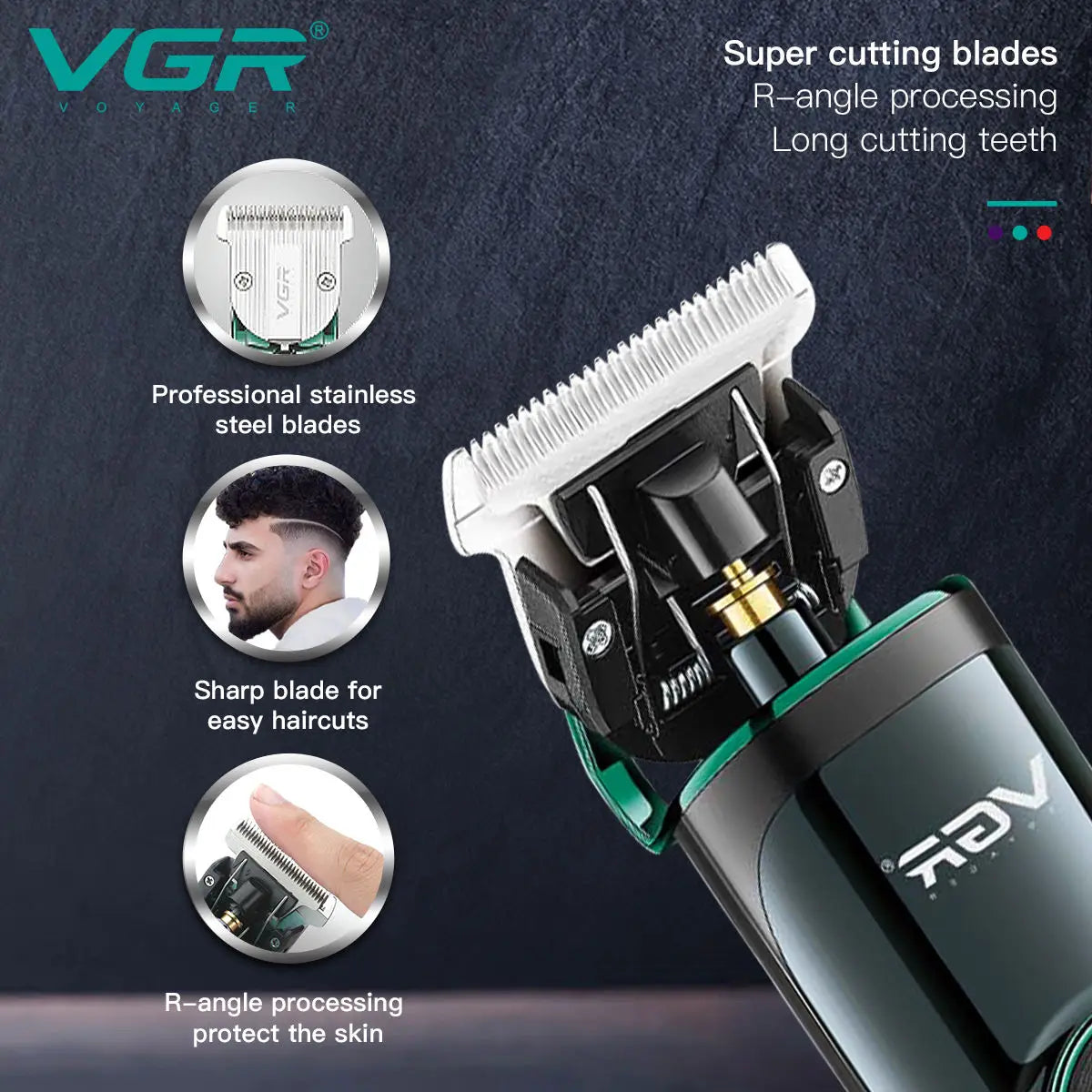 VGR V-671 T-Blade Hair Clipper with LED Display | 400 Min