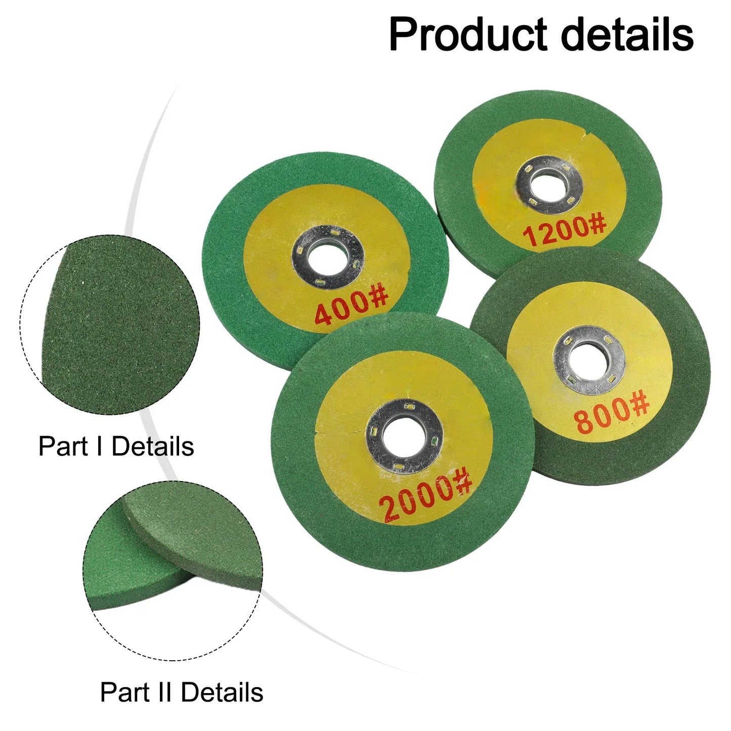 4-Pack Angle Grinder Grinding Wheels 400–2000 Mesh | Metal