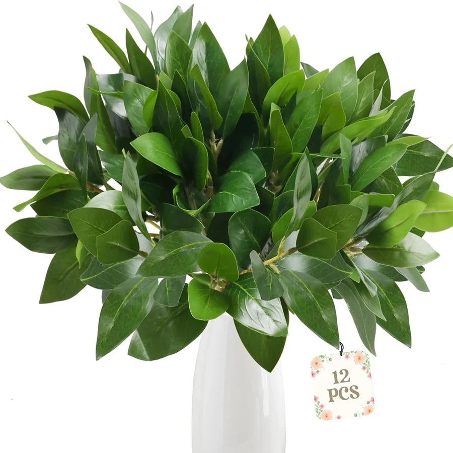 Artificial Leaf Flowers Wedding Home Garden Decor – 2 or 4pc Set Artificial Flower Stems Peaceful Pleasures Health and Wellness