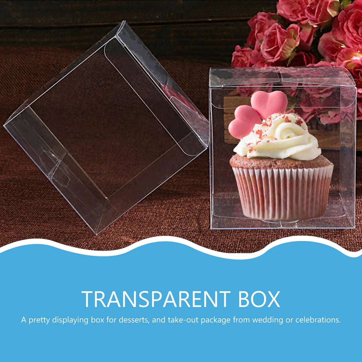 10Pcs Clear Plastic Packing Boxes 4x4x4cm Transparent Sugar Box for Macarons Cupcakes Collectibles Wedding Favor DIY Gift Peaceful Pleasures Health and Wellness