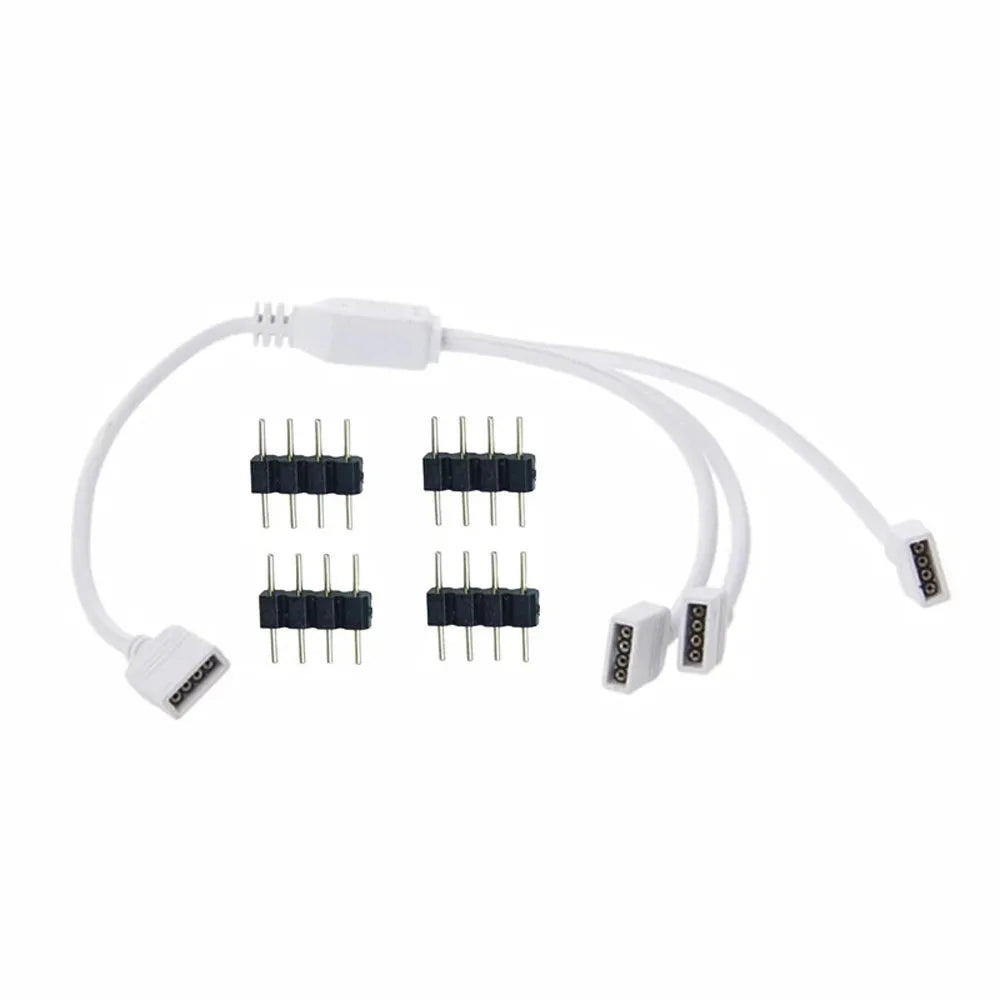 for 5050 3528 Female Connector LED Strip Adapter RGB Extension Cable 4 Pin Splitter Cable RGB Connector 4Pin RGB Splitter Peaceful Pleasures Health and Wellness 1 To 3