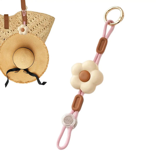 Flower Hat Clip for Travel – Adjustable Anti-Loss Cap Carrier Travel Hat Clip Peaceful Pleasures Health and Wellness