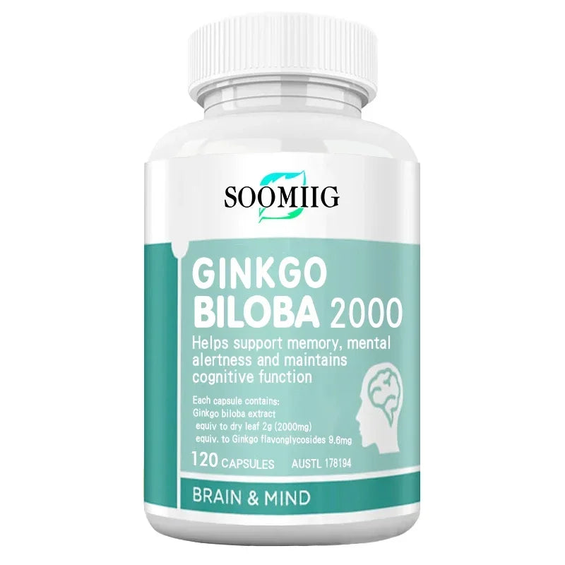 2000mg Ginkgo Biloba Capsules | Memory, Focus & Brain Support