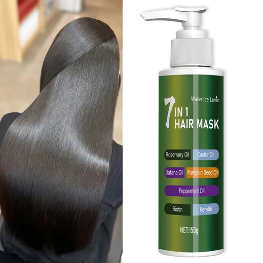 7-in-1 Hair Mask with Rosemary Oil, Castor Oil & Biotin Deep Conditioning Mask Peaceful Pleasures Health and Wellness