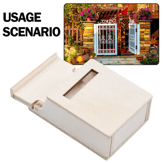 Miniature Wooden Flip Mailbox – DIY Dollhouse Craft Model Miniature Craft Model Oasis Select