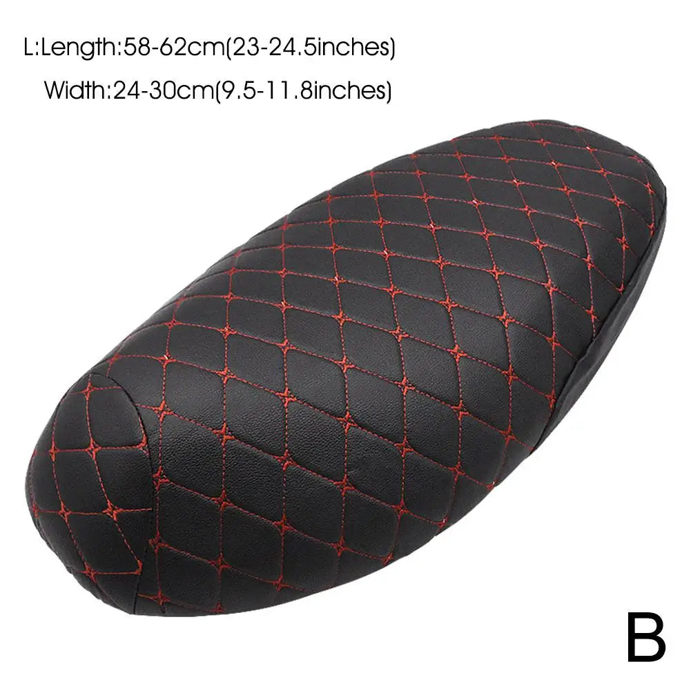 PU Leather Motorcycle Seat Cover Seat Motor Waterproof Scooter Seats Cushion Sunproof Pad Cushion Seat Cover Peaceful Pleasures Health and Wellness B Other Four Seasons